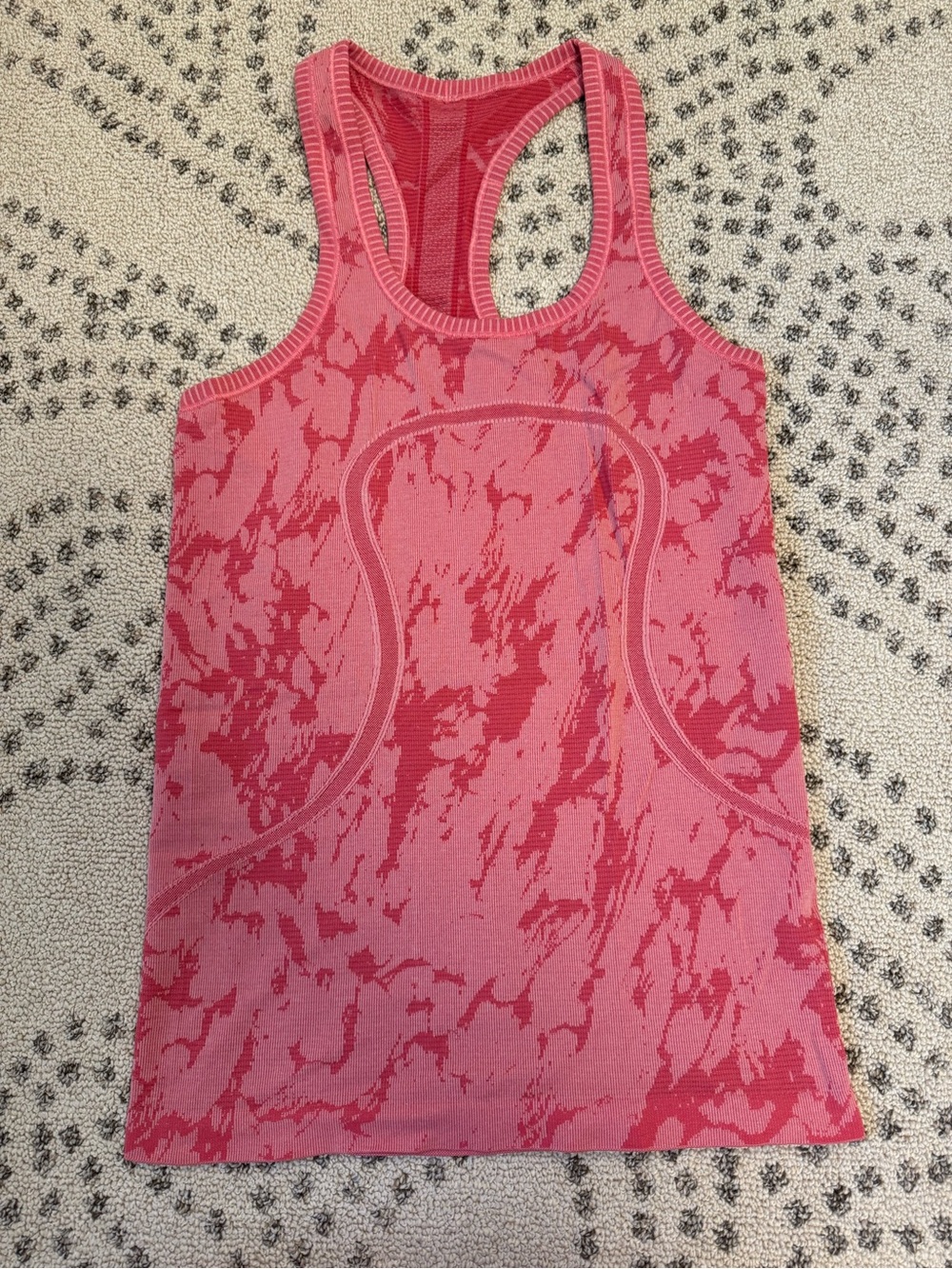 lululemon athletica Pink Marble-Print Racerback Tank